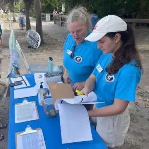 Volunteers assisting with a Brevard Humane Society community event