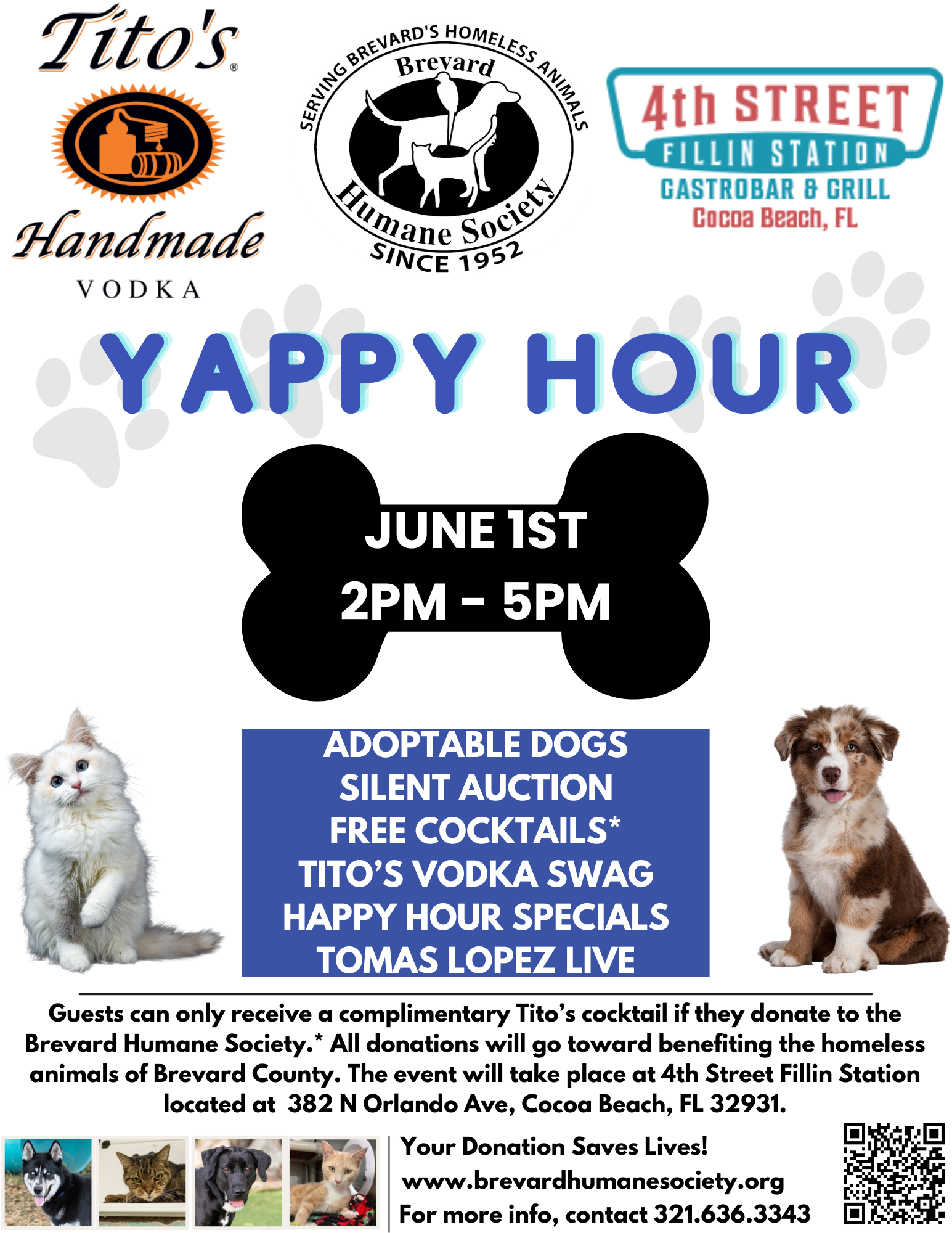 Yappy Hour Returns in Partnership with Tito’s Handmade Vodka and 4th Street Fillin Station