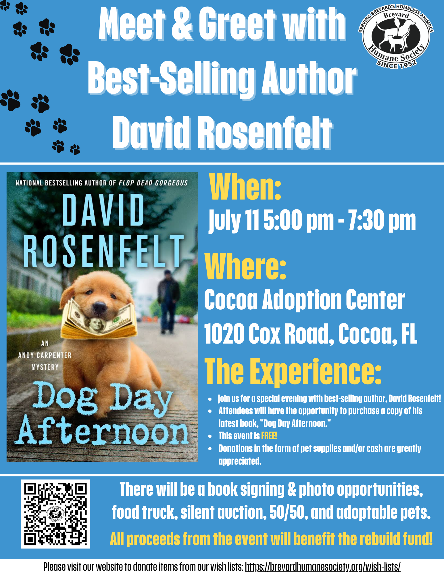 Bestselling Author David Rosenfelt Brings ‘Dog Day Afternoon’ to the Space Coast